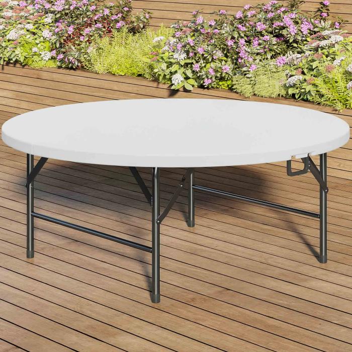 MIO | Partytisch | Ø 152 cm | Weiß | Klappbar | Rund